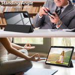 For Xiaomi Pad 6S Pro 12.4 Case Tri-fold Stand PU Leather Tablet Cover with Pen Slot