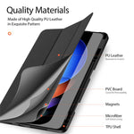 DUX DUCIS Domo Series for Xiaomi Pad 6S Pro 12.4 Leather Case Auto Wake / Sleep Tri-fold Stand Tablet Cover