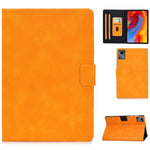 A4 For Lenovo Tab M11 / Xiaoxin Pad 11 2024 Case Card Holder Cowhide Texture Leather Tablet Cover