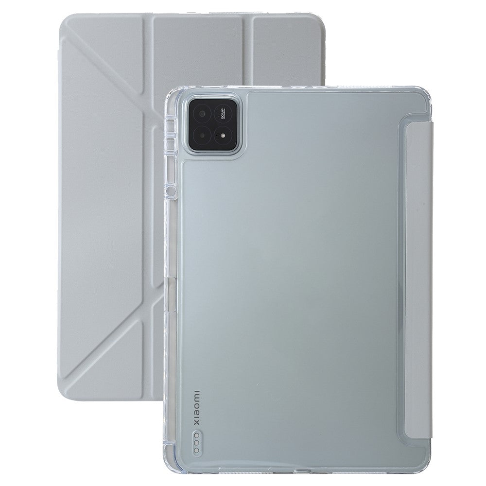 For Xiaomi Pad 6S Pro 12.4 Tablet Case Origami Stand TPU+Acrylic+PU Leather Anti-drop Cover