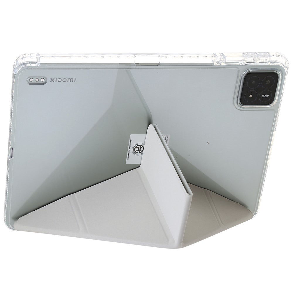 For Xiaomi Pad 6S Pro 12.4 Tablet Case Origami Stand TPU+Acrylic+PU Leather Anti-drop Cover