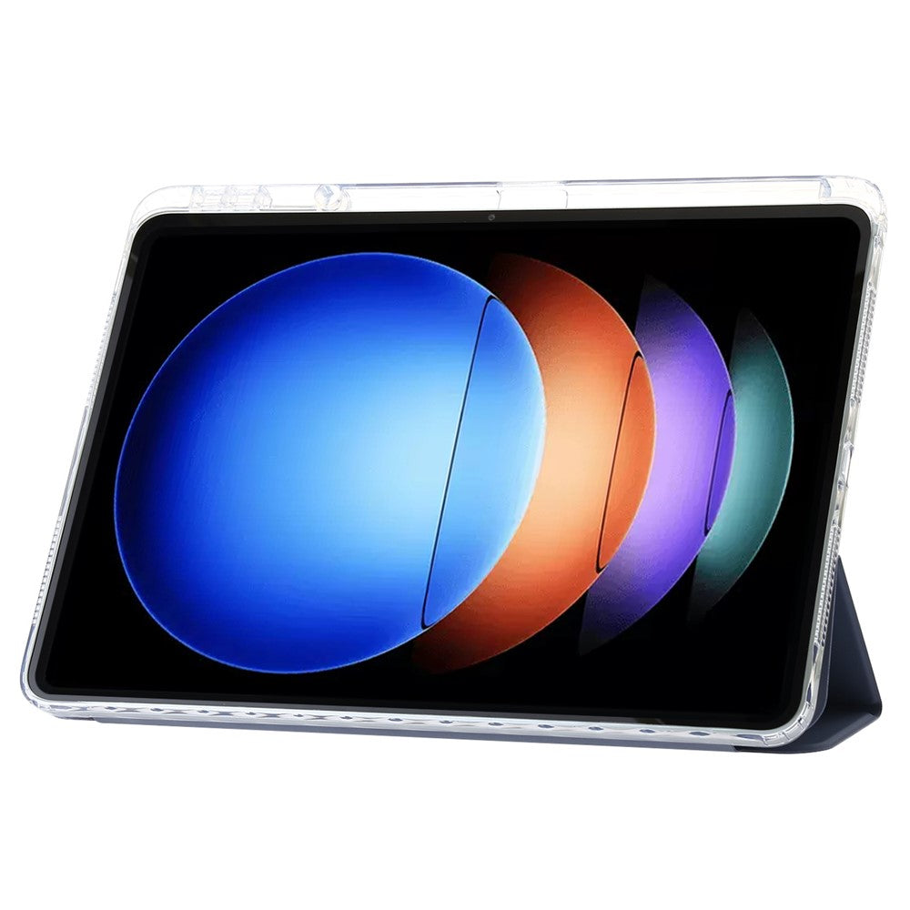 For Xiaomi Pad 6S Pro 12.4 Anti-scratch Case TPU+Acrylic+PU Tablet Cover with Tri-fold Stand