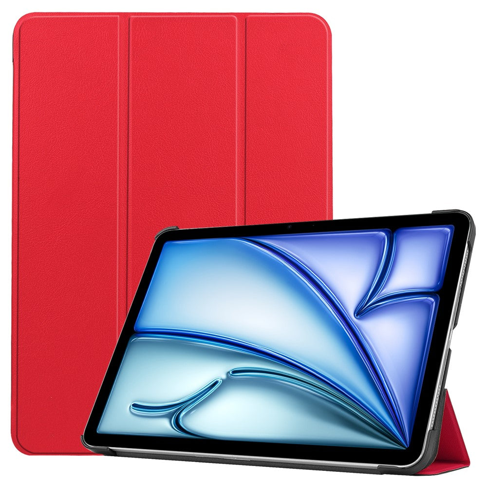 PU-læder tablet-etui til iPad Air 11 (2026) / (2025) / (2024) Anti-drop Tre-fløjet stander Slankt beskyttelsescover