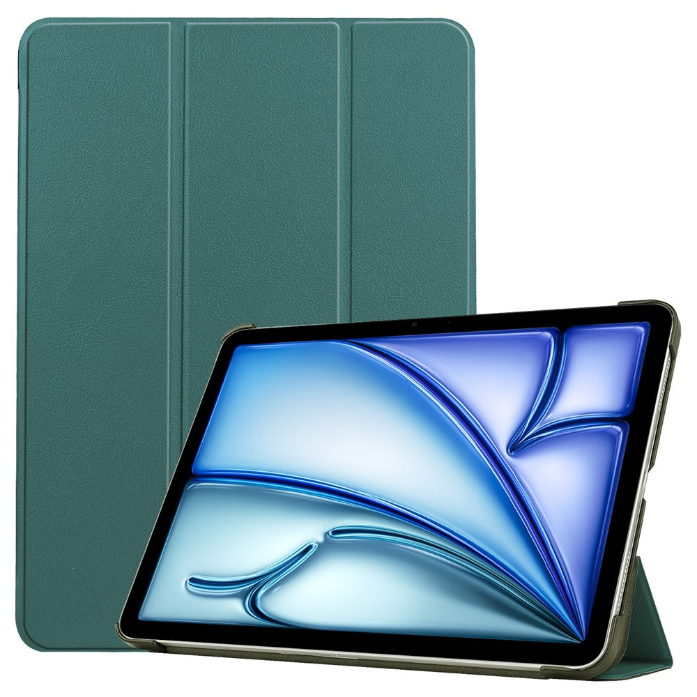 PU-læder tablet-etui til iPad Air 11 (2026) / (2025) / (2024) Anti-drop Tre-fløjet stander Slankt beskyttelsescover
