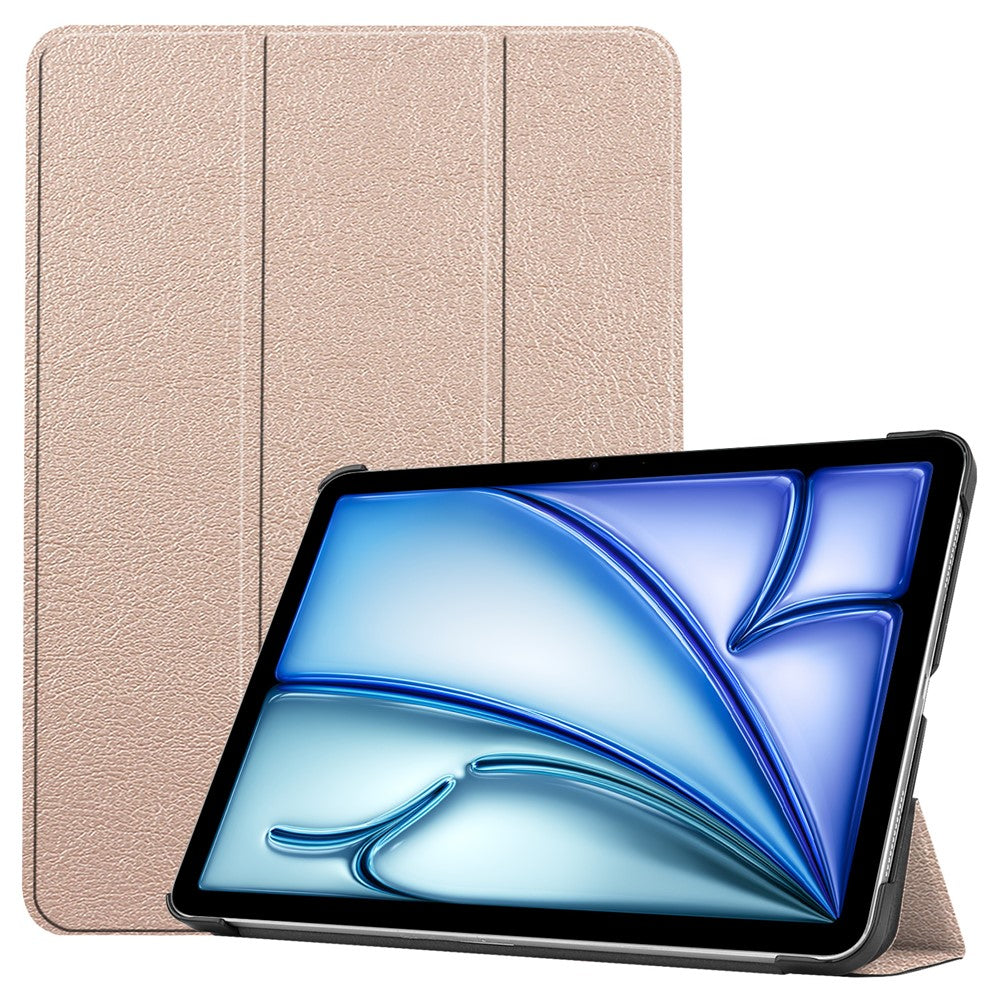 PU-læder tablet-etui til iPad Air 11 (2026) / (2025) / (2024) Anti-drop Tre-fløjet stander Slankt beskyttelsescover