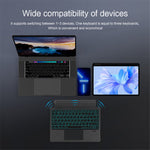 For Huawei MatePad Pro 12.6 (2024) Leather Case + Bluetooth-compatible Keyboard with Backlight Trackpad