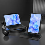 For Huawei MatePad Pro 12.6 (2024) Leather Case + Bluetooth-compatible Keyboard with Backlight Trackpad