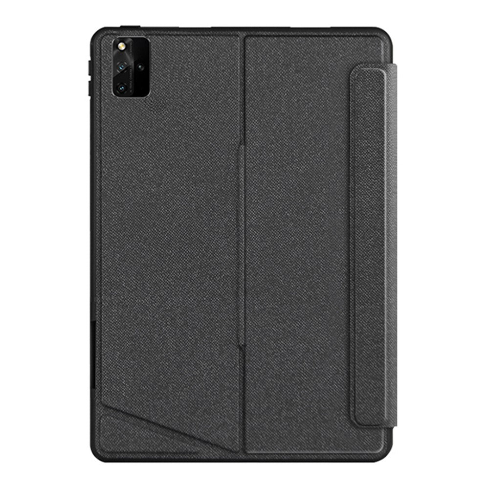 For Huawei MatePad Pro 12.6 (2024) Leather Case + Bluetooth-compatible Keyboard with Backlight Trackpad