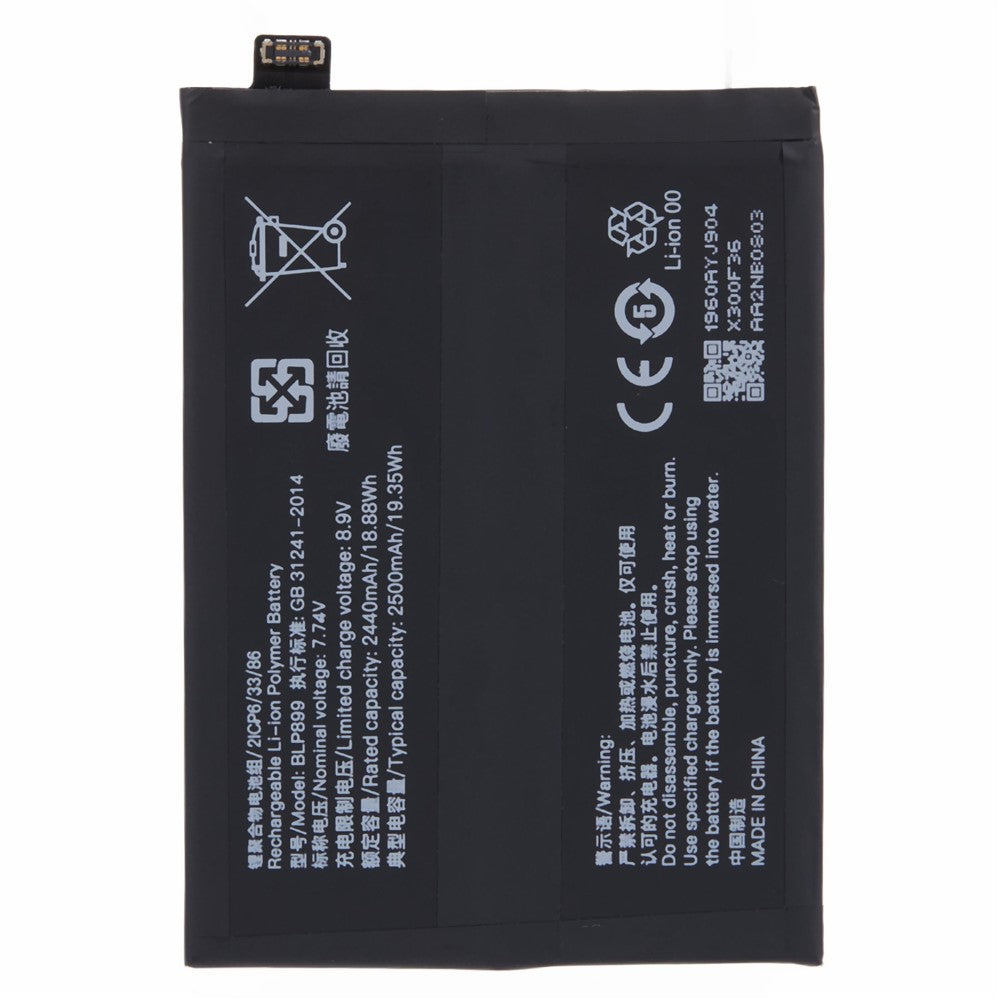 Til OnePlus 10 Pro 5G 7,74V 4480mAh Li-ion Polymer Batterisamling Del (Kode: BLP899) (uden logo)