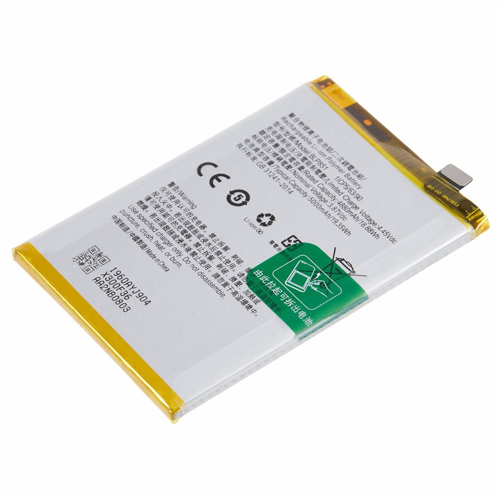 For Oppo A74 4G / F19 / A95 4G 3.87V 4880mAh Li-ion Polymer Battery Assembly Part (Encode: BLP851) (without Logo)