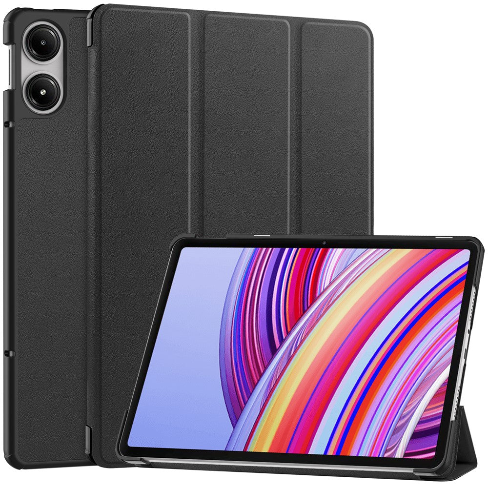 Tablet Case for Xiaomi Redmi Pad Pro / Redmi Pad Pro 5G / Poco Pad Tri-Fold Stand Leather Cover