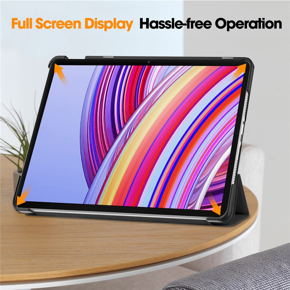 Tablet Case for Xiaomi Redmi Pad Pro / Redmi Pad Pro 5G / Poco Pad Tri-Fold Stand Leather Cover