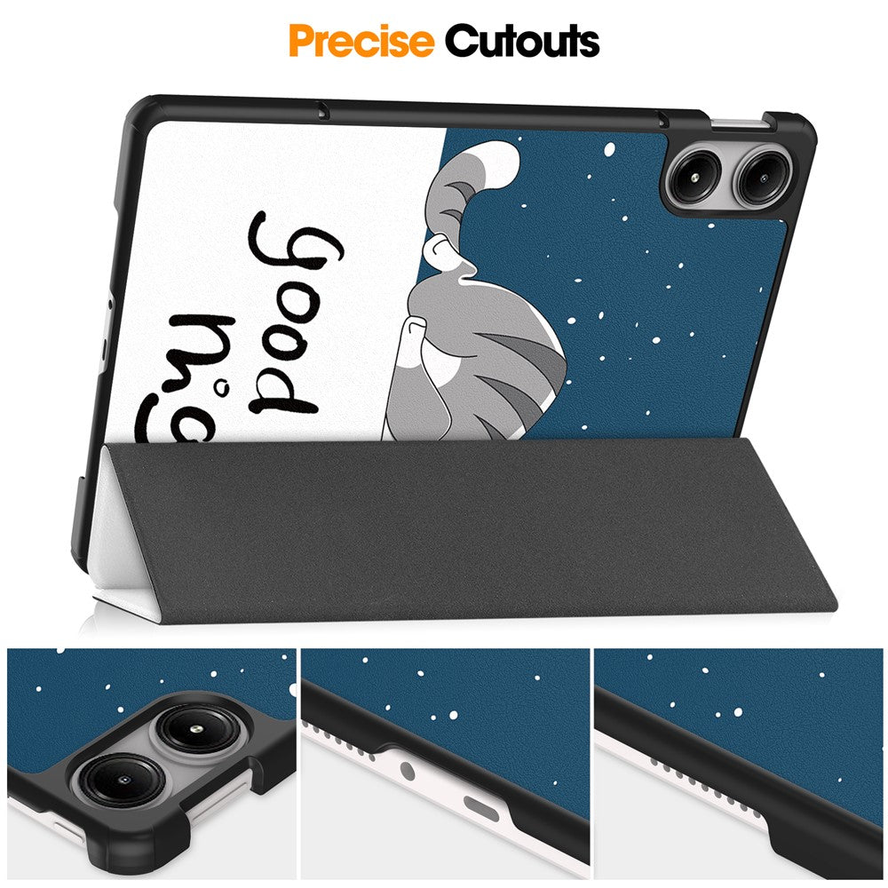 Tablet Case for Xiaomi Redmi Pad Pro / Pad Pro 5G / Xiaomi Poco Pad 4G Auto Wake / Sleep Trifold Stand Pattern Printed Leather Cover