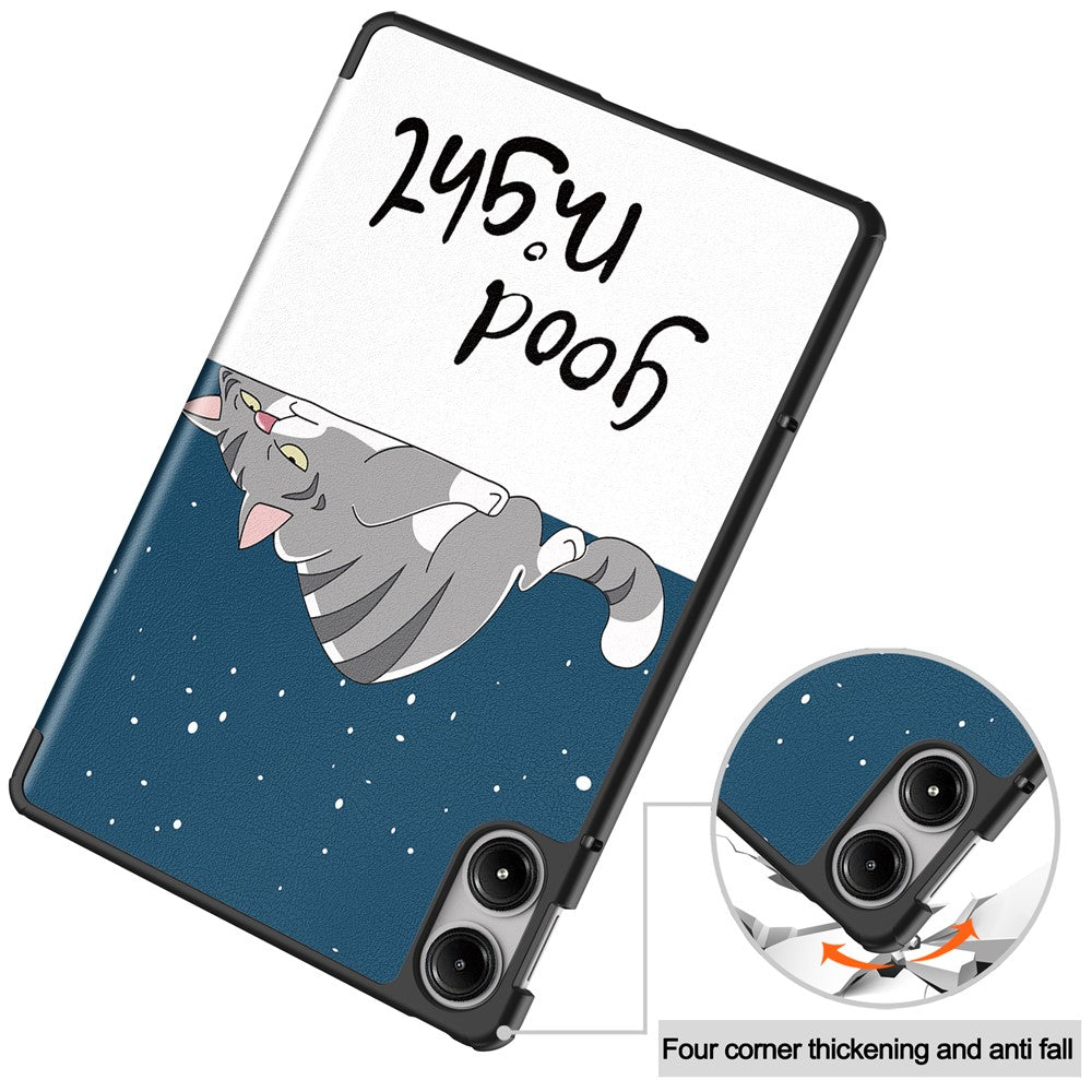 Tablet Case for Xiaomi Redmi Pad Pro / Pad Pro 5G / Xiaomi Poco Pad 4G Auto Wake / Sleep Trifold Stand Pattern Printed Leather Cover