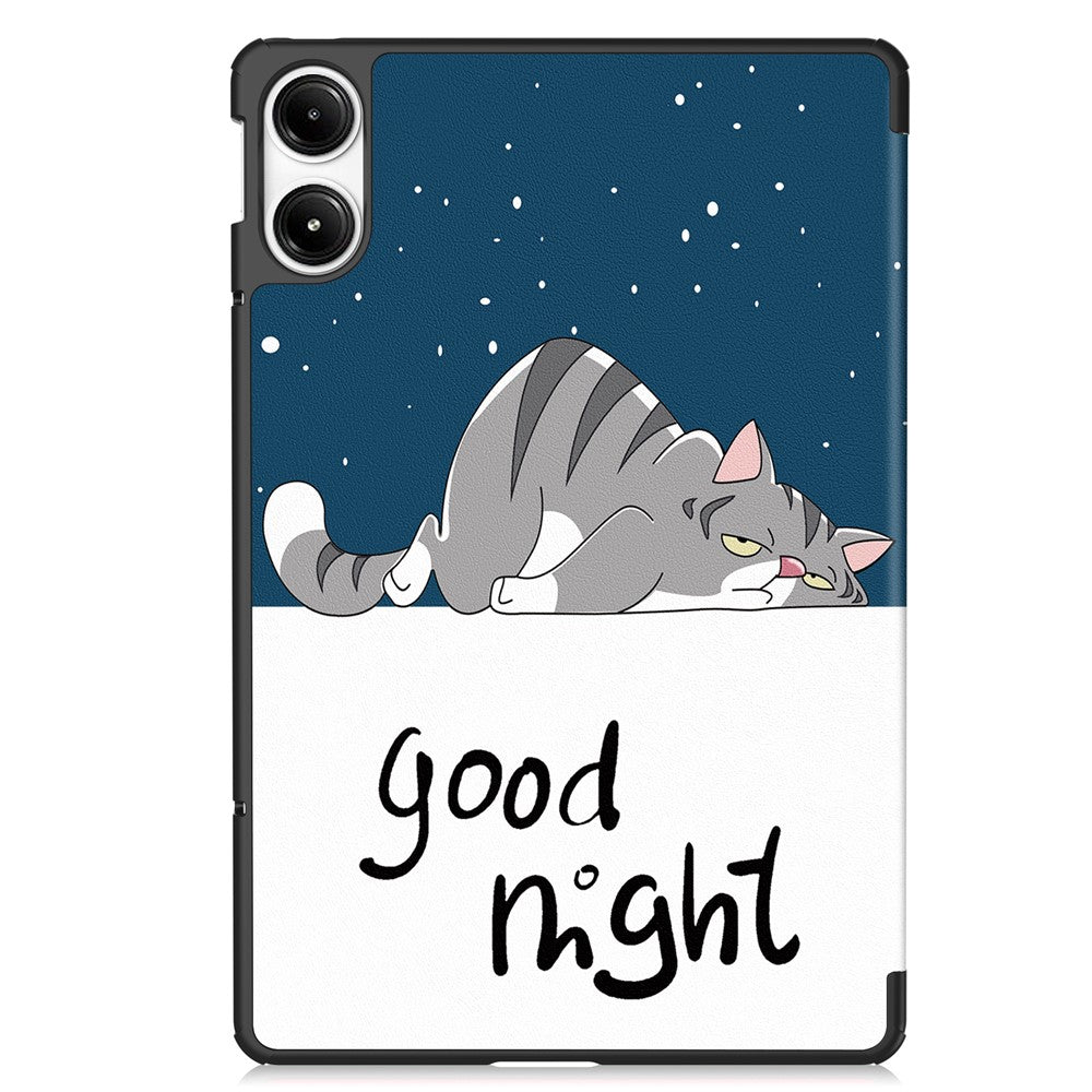 Tablet Case for Xiaomi Redmi Pad Pro / Pad Pro 5G / Xiaomi Poco Pad 4G Auto Wake / Sleep Trifold Stand Pattern Printed Leather Cover