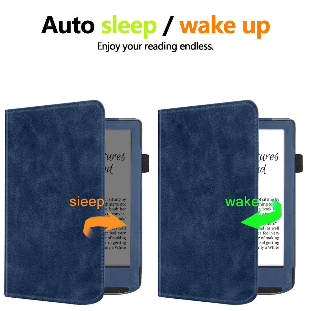 For PocketBook Verse PB629 / Verse Pro PB634 / Verse? Lite PB619 E-Reader Case Kickstand PU Leather Tablet Cover with Auto Wake / Sleep
