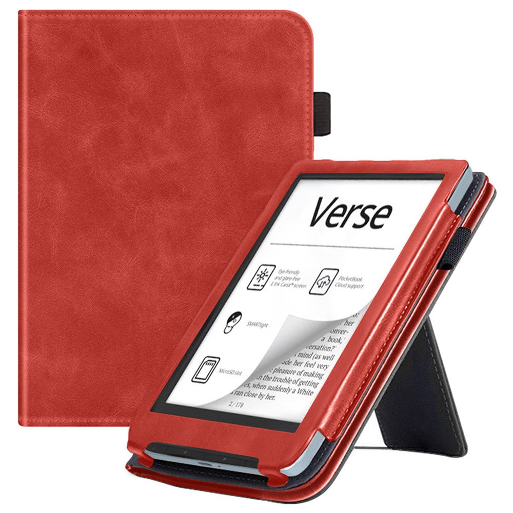 For PocketBook Verse PB629 / Verse Pro PB634 / Verse? Lite PB619 E-Reader Case Kickstand PU Leather Tablet Cover with Auto Wake / Sleep