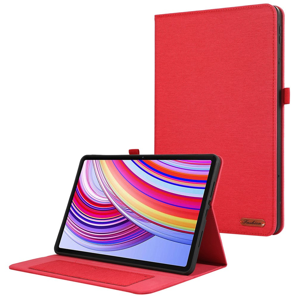 For Xiaomi Redmi Pad Pro / Redmi Pad Pro 5G / Poco Pad Card Holder Cloth Texture Leather Case Tablet Stand Cover