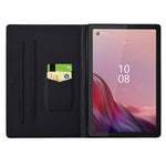 Lenovo Tab M9 TB-310FU-fodral i läder med mönster, kollisionsskydd och automatisk väcknings-/vilolägefunktion.