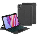 For Xiaomi Redmi Pad Pro Leather Case + Bluetooth-compatible Keyboard with Backlight Trackpad