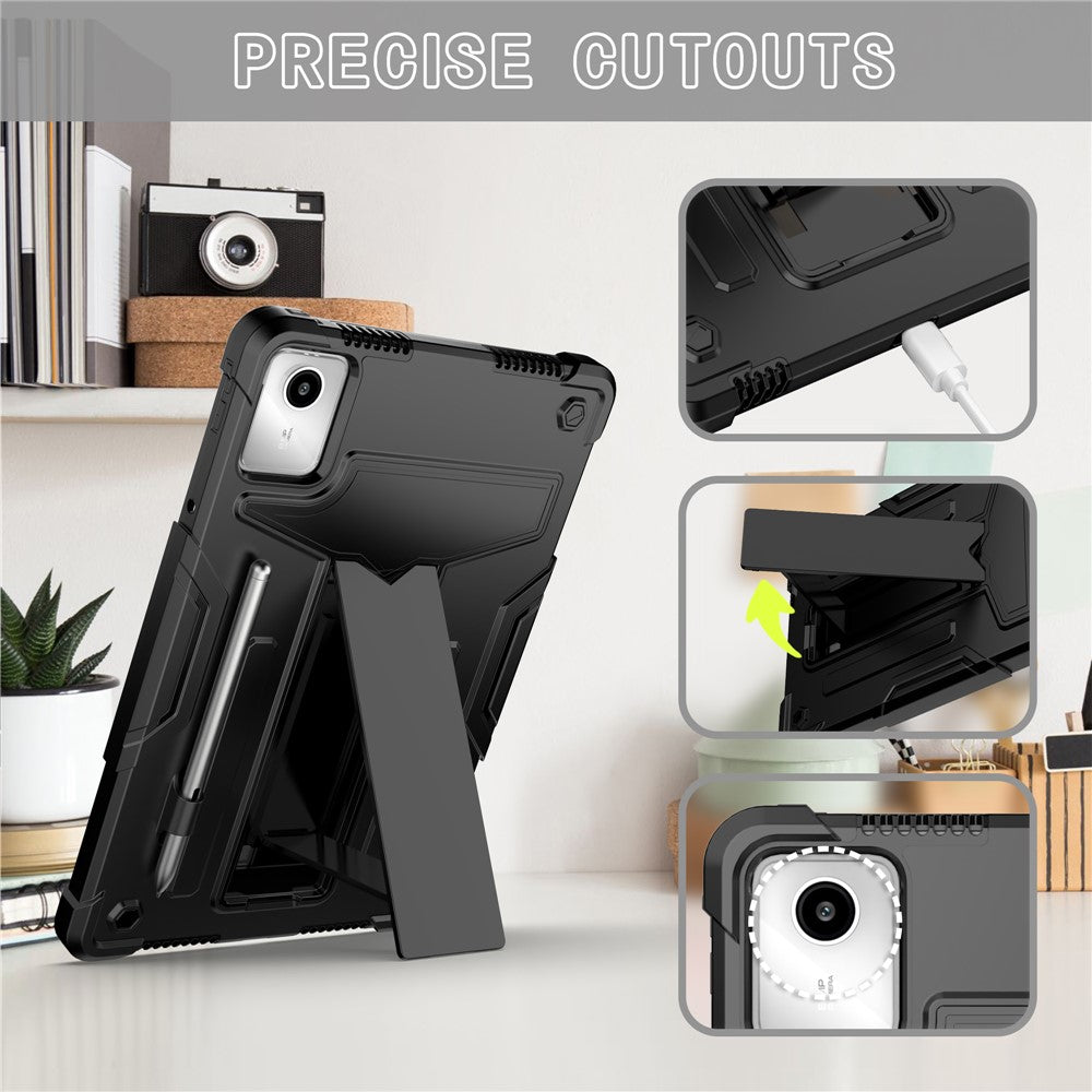 For Lenovo Tab M11 / Xiaoxin Pad 11 2024 Case Case T-Shaped Kickstand PC+Silicone Tablet Cover