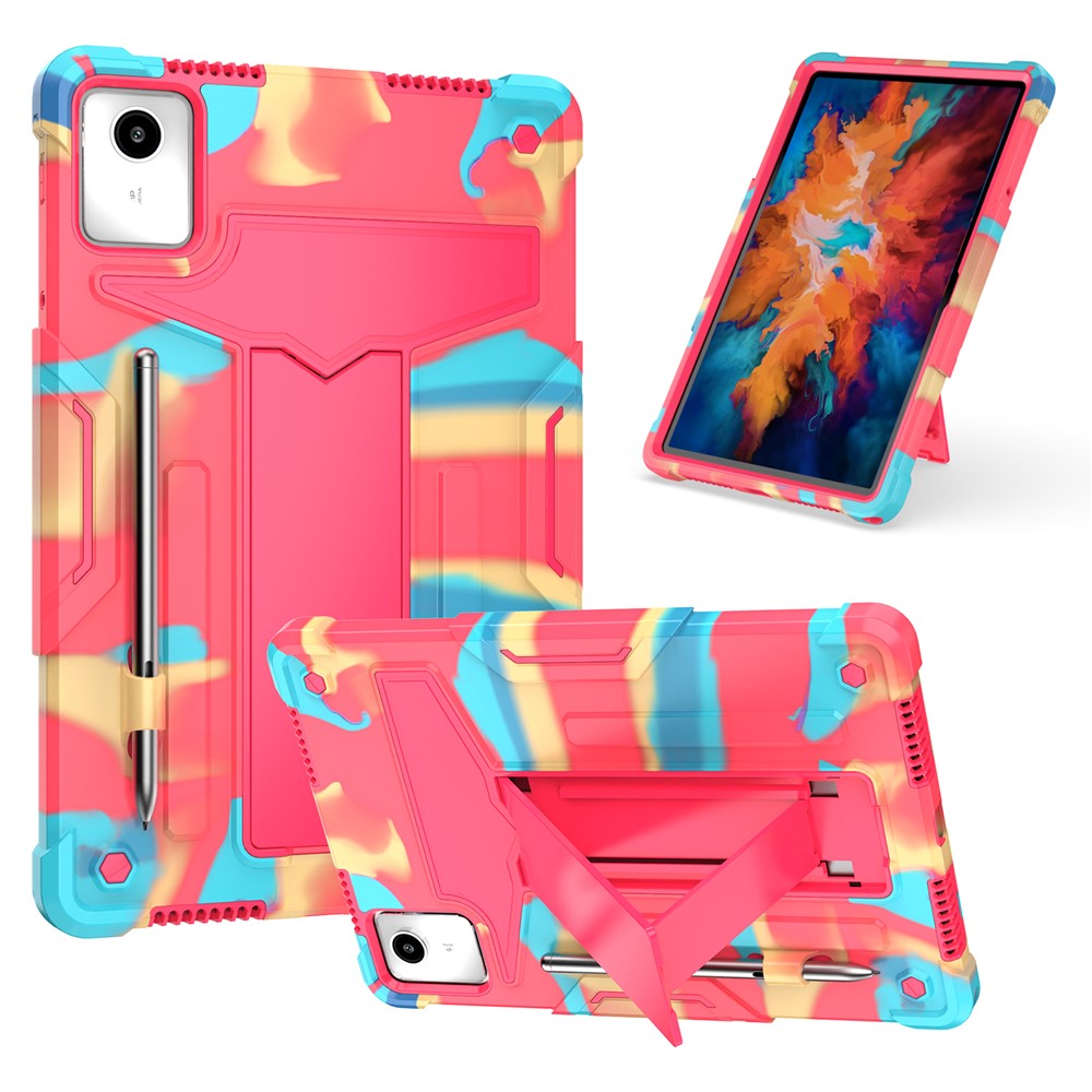 For Lenovo Tab M11 / Xiaoxin Pad 11 2024 Case Case T-Shaped Kickstand PC+Silicone Tablet Cover