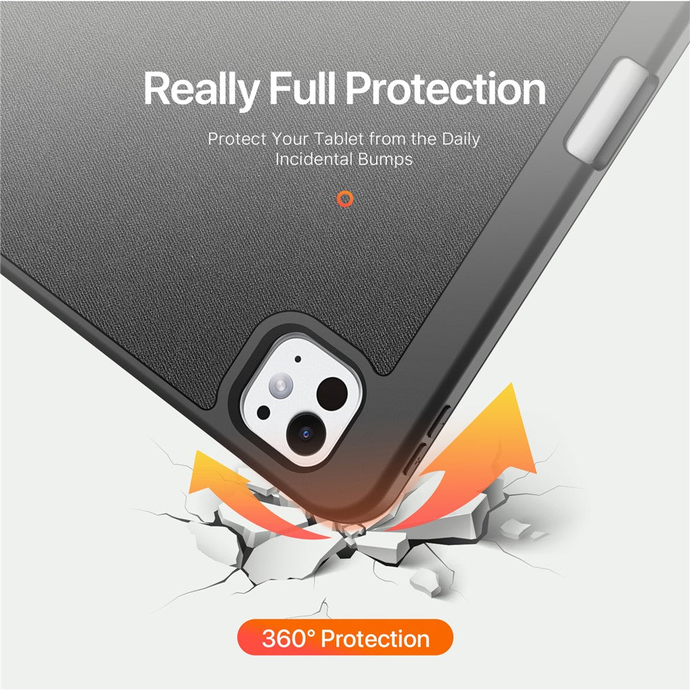 DUX DUCIS Domo Series for iPad Pro 13 (2025) / 13 (2024) Case Tri-fold Stand Auto Sleep / Wake Folio Leather Tablet Cover