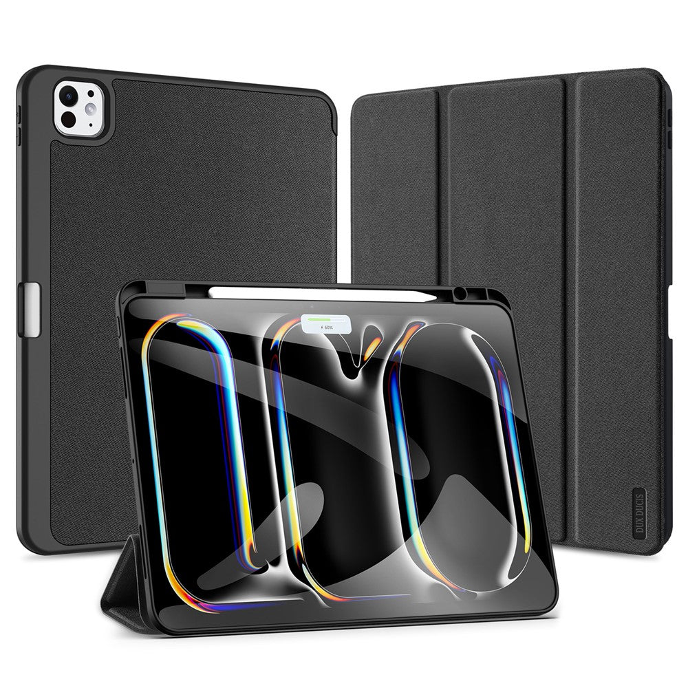 DUX DUCIS Domo Series for iPad Pro 13 (2025) / 13 (2024) Case Tri-fold Stand Auto Sleep / Wake Folio Leather Tablet Cover