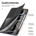 DUX DUCIS Domo Series for iPad Pro 13 (2025) / 13 (2024) Case Tri-fold Stand Auto Sleep / Wake Folio Leather Tablet Cover