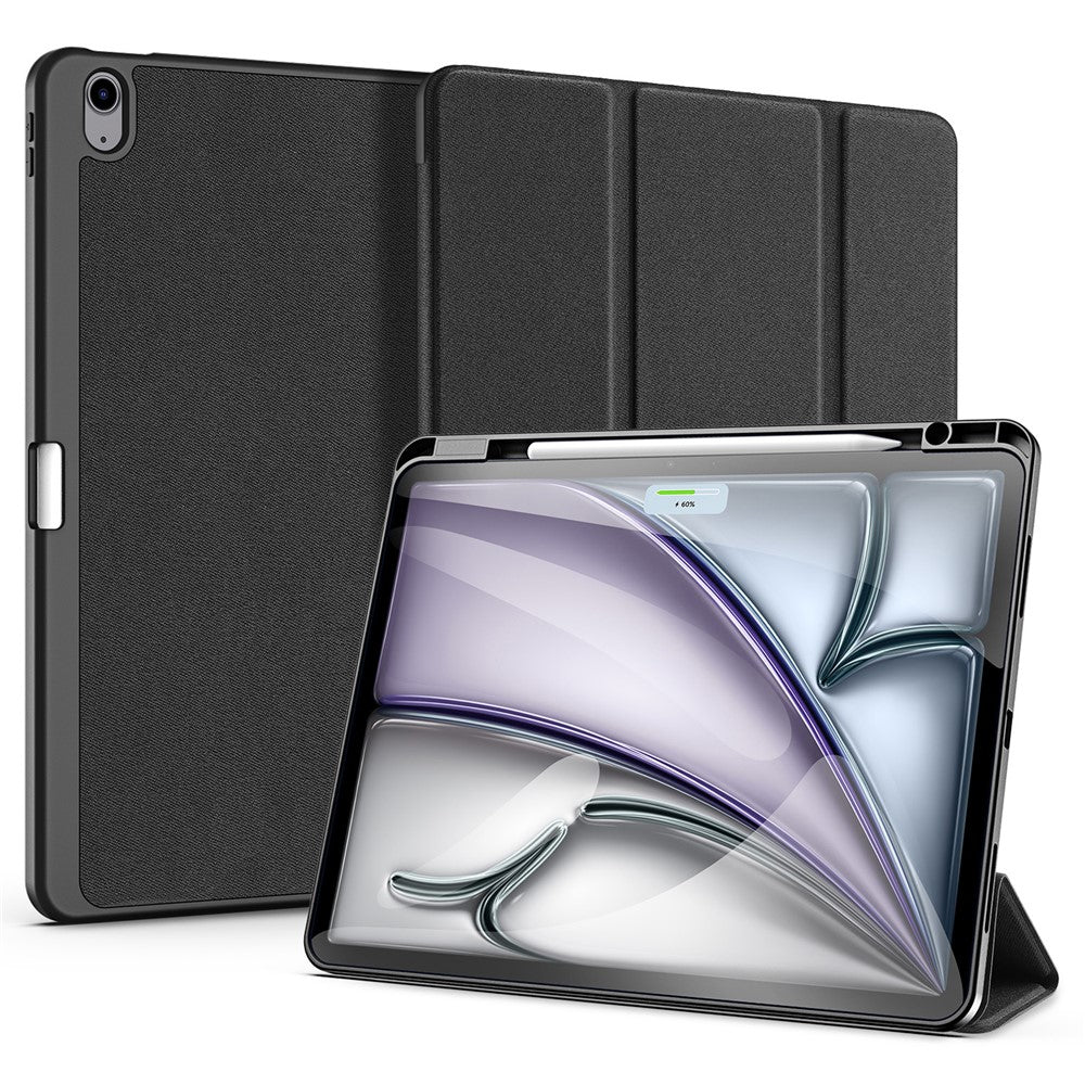 DUX DUCIS Domo Series for iPad Air 13 (2026) / (2025) / (2024) Case Tri-Fold Stand Leather Smart Tablet Cover with Pencil Holder