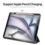 DUX DUCIS Domo Series for iPad Air 13 (2026) / (2025) / (2024) Case Tri-Fold Stand Leather Smart Tablet Cover with Pencil Holder