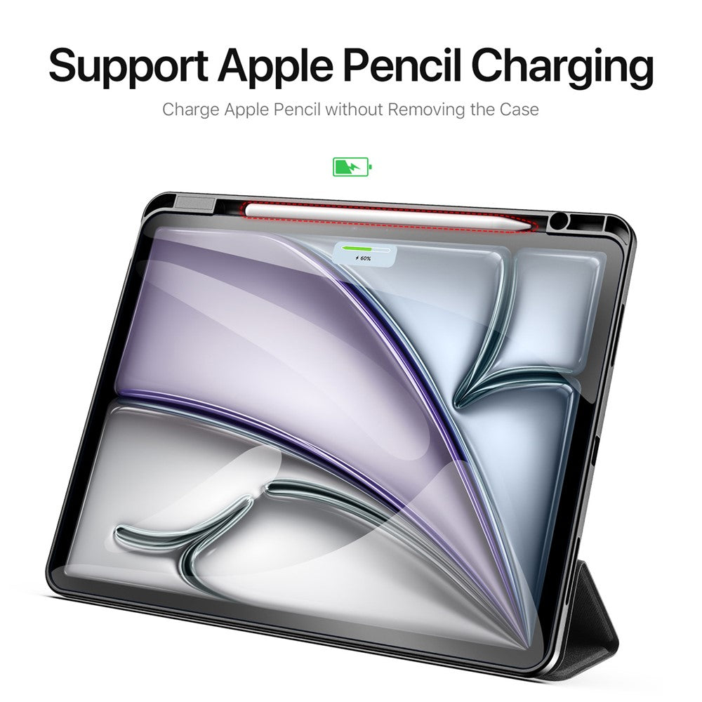 DUX DUCIS Domo Series for iPad Air 13 (2026) / (2025) / (2024) Case Tri-Fold Stand Leather Smart Tablet Cover with Pencil Holder