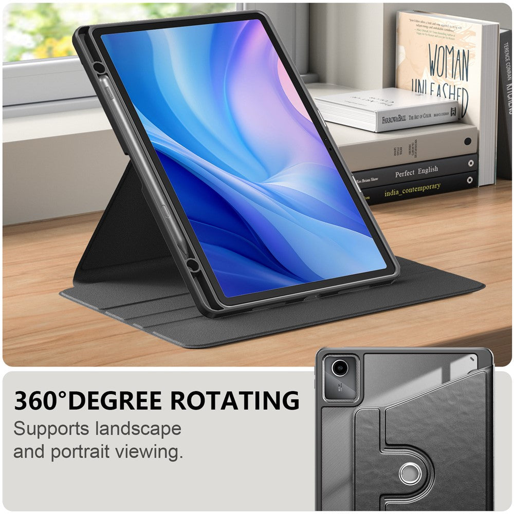 For Lenovo Tab M11 TB330 / Xiaoxin Pad 11 2024 Case Rotate Stand PU Leather+Acrylic+TPU Tablet Cover