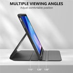 Lenovo Tab P12 TB371FC-skal i läder + akryl + TPU-stativ för surfplatta med automatisk väckning / viloläge