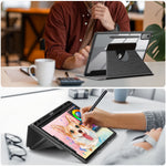 Lenovo Tab P12 TB371FC-skal i läder + akryl + TPU-stativ för surfplatta med automatisk väckning / viloläge