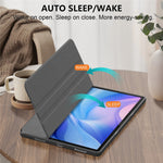 Lenovo Tab P12 TB371FC-skal i läder + akryl + TPU-stativ för surfplatta med automatisk väckning / viloläge