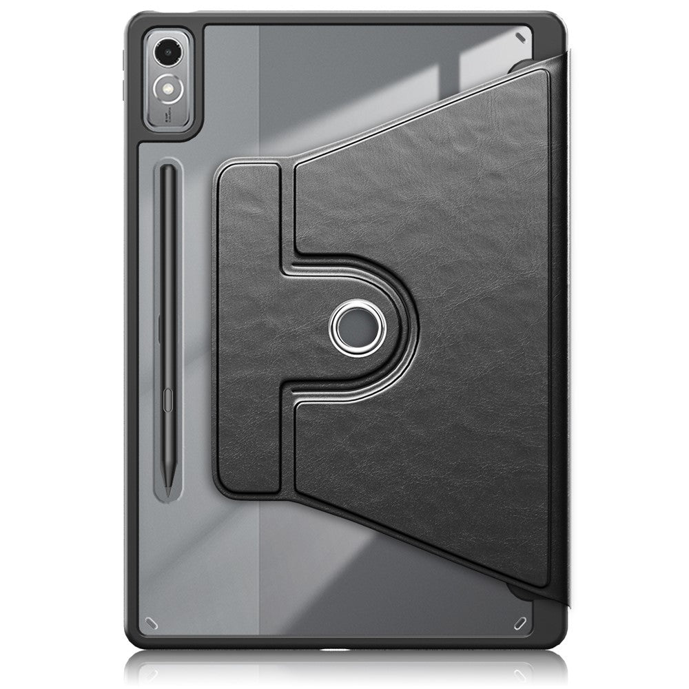 Lenovo Tab P12 TB371FC-skal i läder + akryl + TPU-stativ för surfplatta med automatisk väckning / viloläge