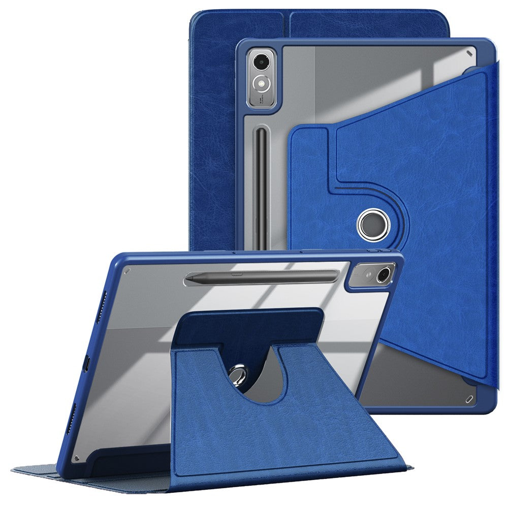 Lenovo Tab P12 TB371FC-skal i läder + akryl + TPU-stativ för surfplatta med automatisk väckning / viloläge