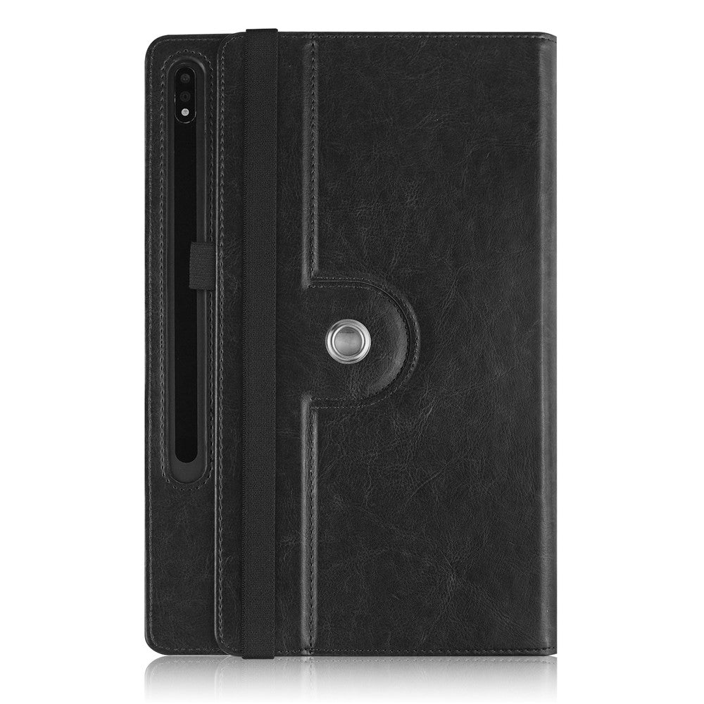 Roterende læderetui med stativ til Samsung Galaxy Tab S10+ Wi-Fi SM-X820 SM-X826B / Tab S7 FE T736 / S7+ / S8+ / S9+ X810 / S9 FE+ X610