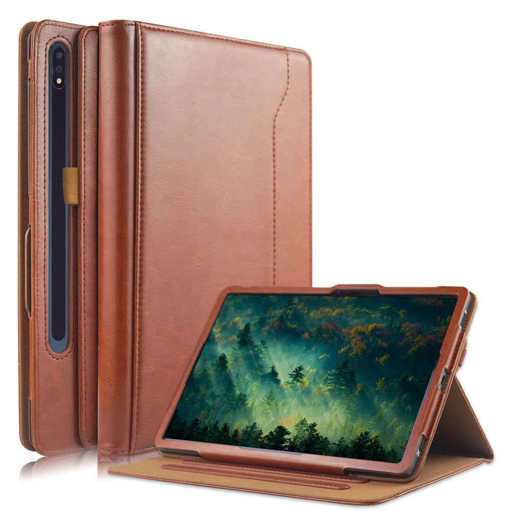 Roterende læderetui med stativ til Samsung Galaxy Tab S10+ Wi-Fi SM-X820 SM-X826B / Tab S7 FE T736 / S7+ / S8+ / S9+ X810 / S9 FE+ X610