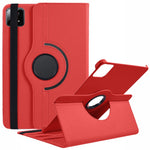 For Xiaomi Pad 6S Pro 12.4 Case Rotating Stand PU Leather+PC Tablet Cover with Elastic Band
