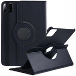 For Xiaomi Pad 6S Pro 12.4 Case Rotating Stand PU Leather+PC Tablet Cover with Elastic Band