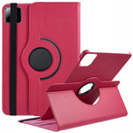 For Xiaomi Pad 6S Pro 12.4 Case Rotating Stand PU Leather+PC Tablet Cover with Elastic Band