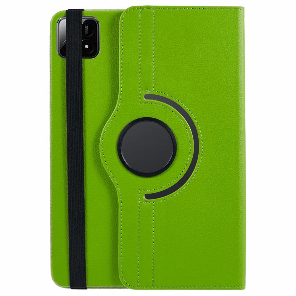 For Xiaomi Pad 6S Pro 12.4 Case Rotating Stand PU Leather+PC Tablet Cover with Elastic Band