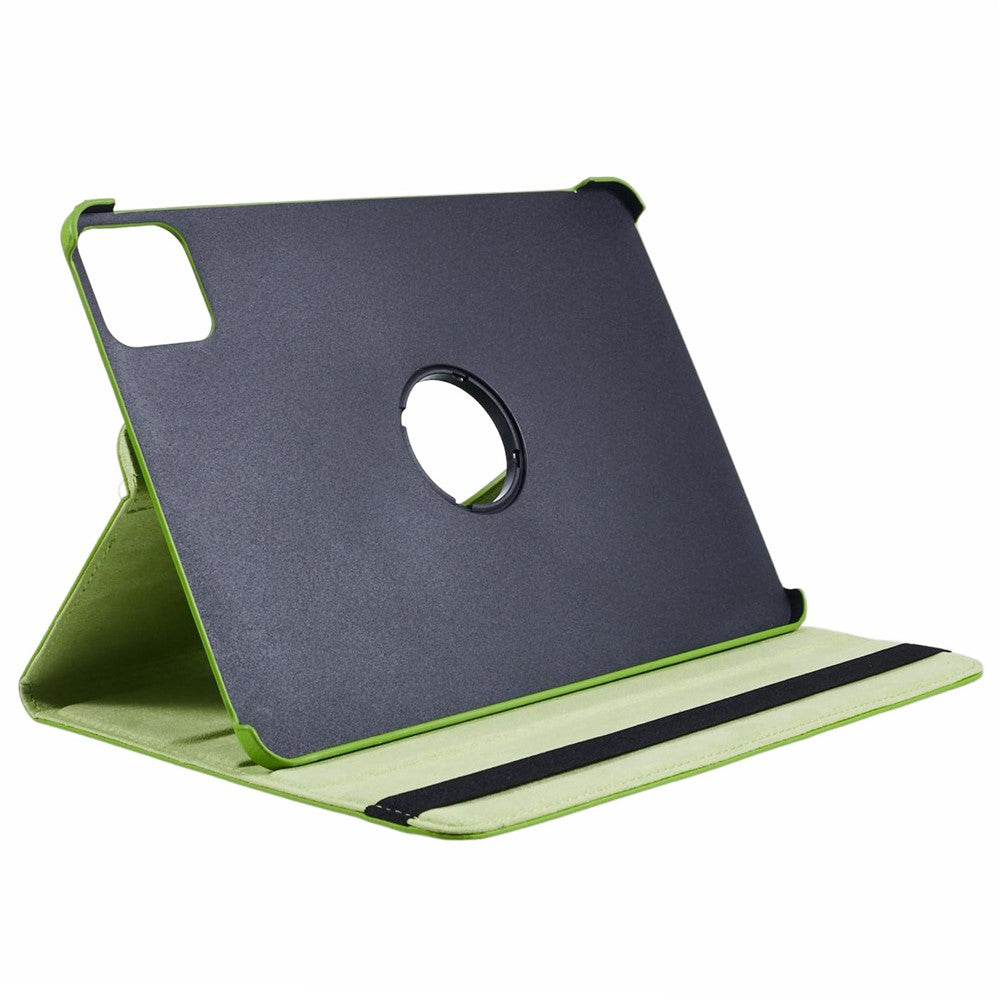For Xiaomi Pad 6S Pro 12.4 Case Rotating Stand PU Leather+PC Tablet Cover with Elastic Band