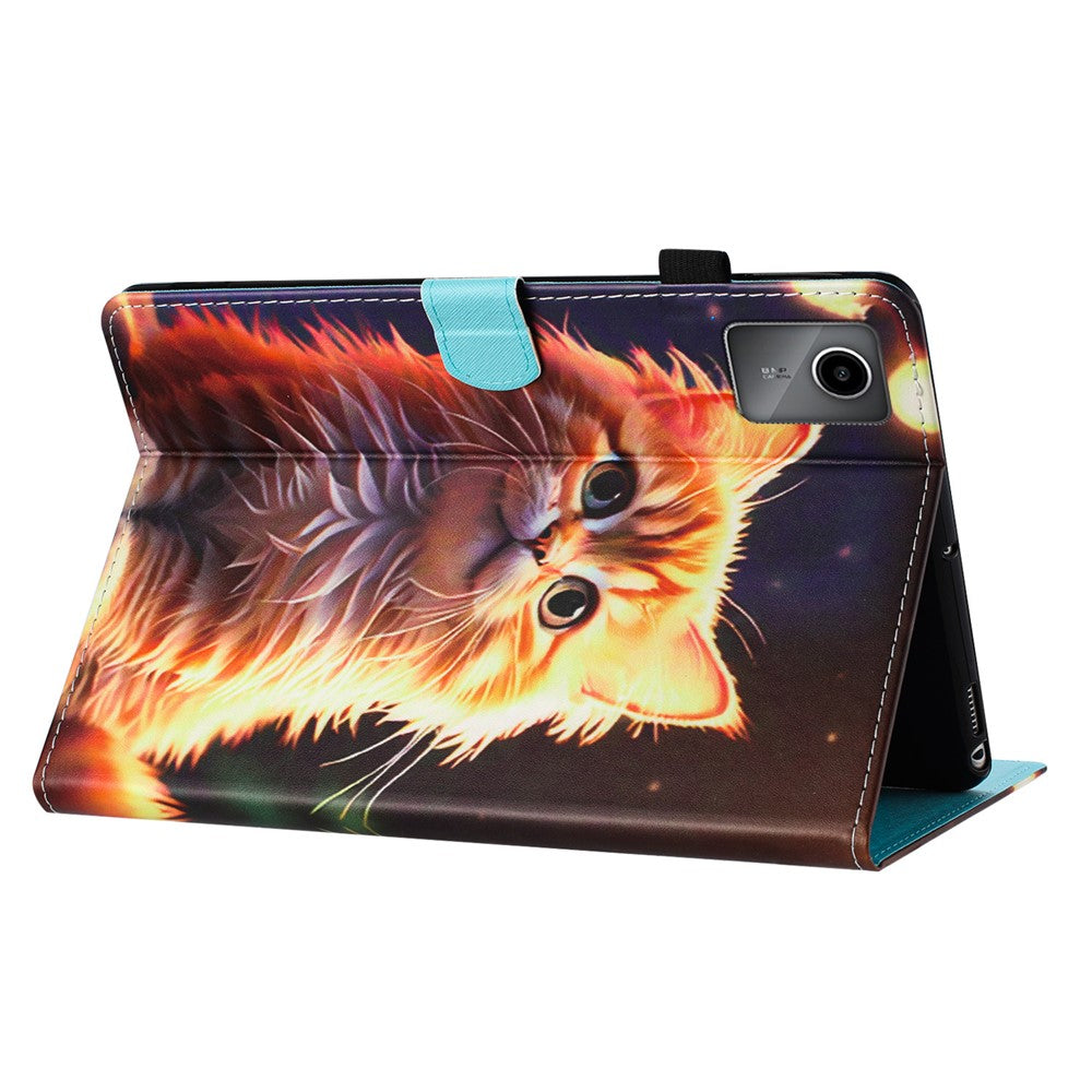 For Lenovo Tab M11 / Xiaoxin Pad 11 2024 PU Leather Case Pattern Tablet Stand Cover with Card Slots