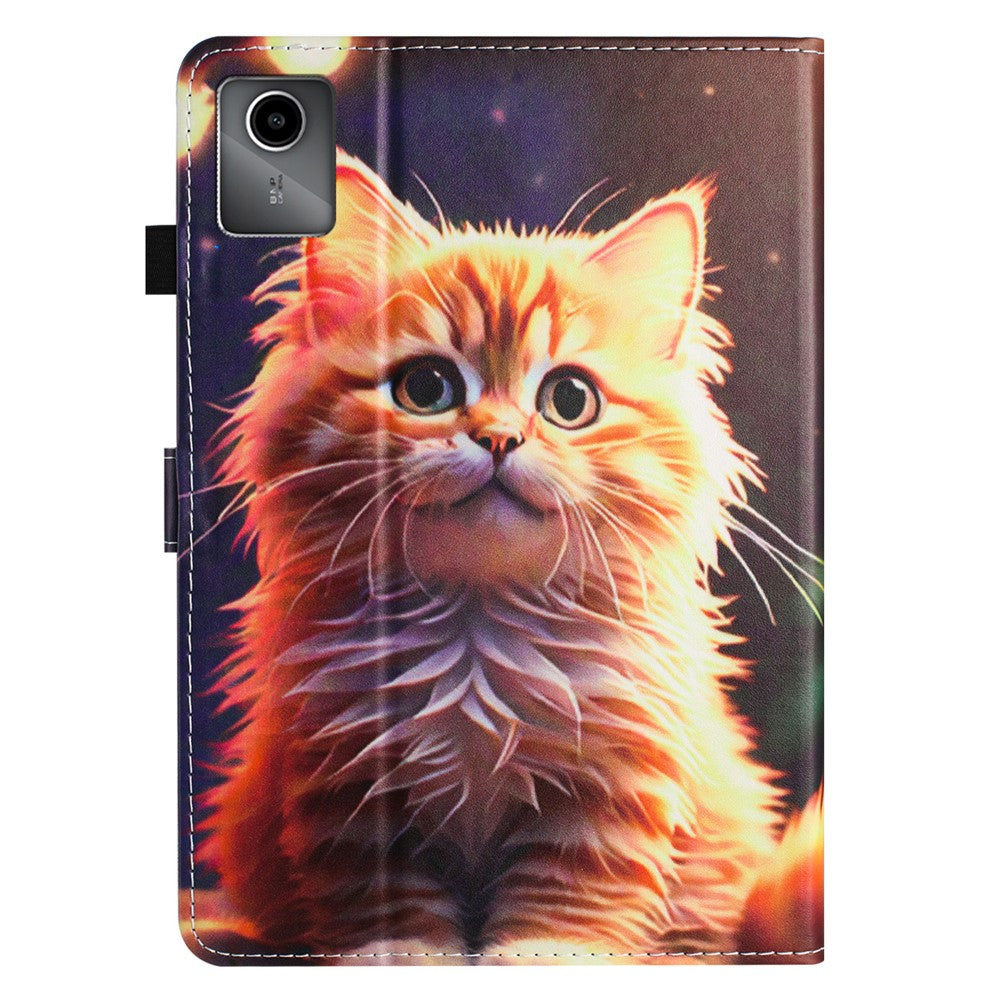 For Lenovo Tab M11 / Xiaoxin Pad 11 2024 PU Leather Case Pattern Tablet Stand Cover with Card Slots