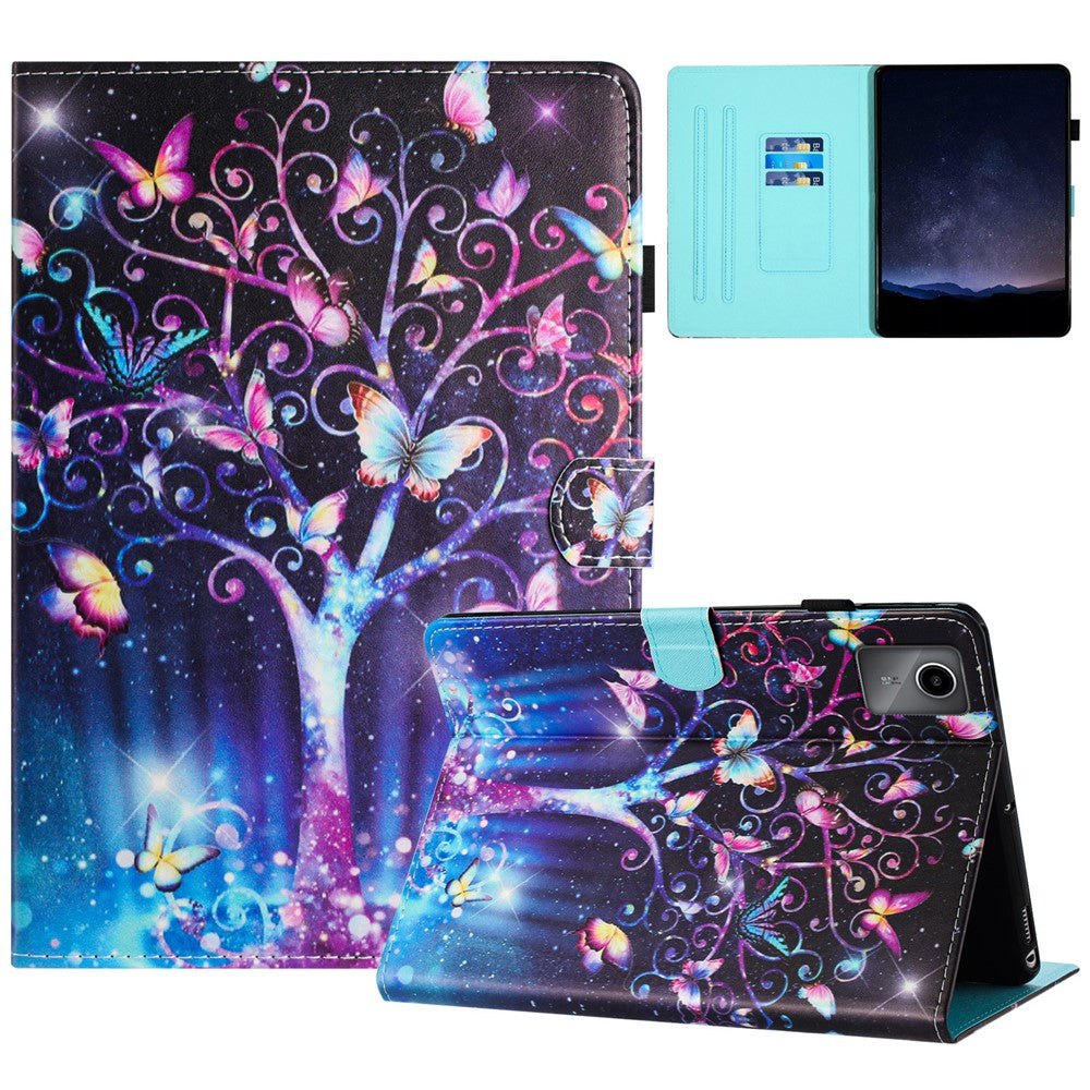 For Lenovo Tab M11 / Xiaoxin Pad 11 2024 PU Leather Case Pattern Tablet Stand Cover with Card Slots
