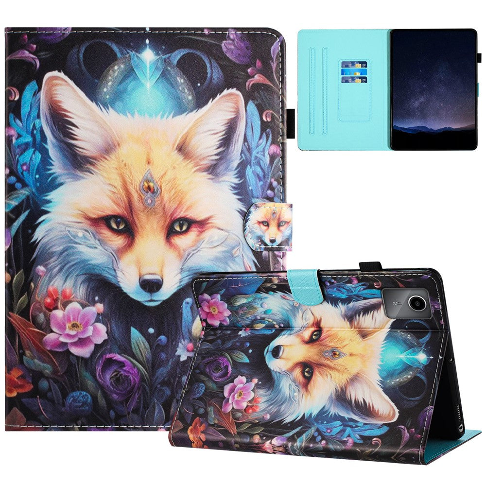 For Lenovo Tab M11 / Xiaoxin Pad 11 2024 PU Leather Case Pattern Tablet Stand Cover with Card Slots