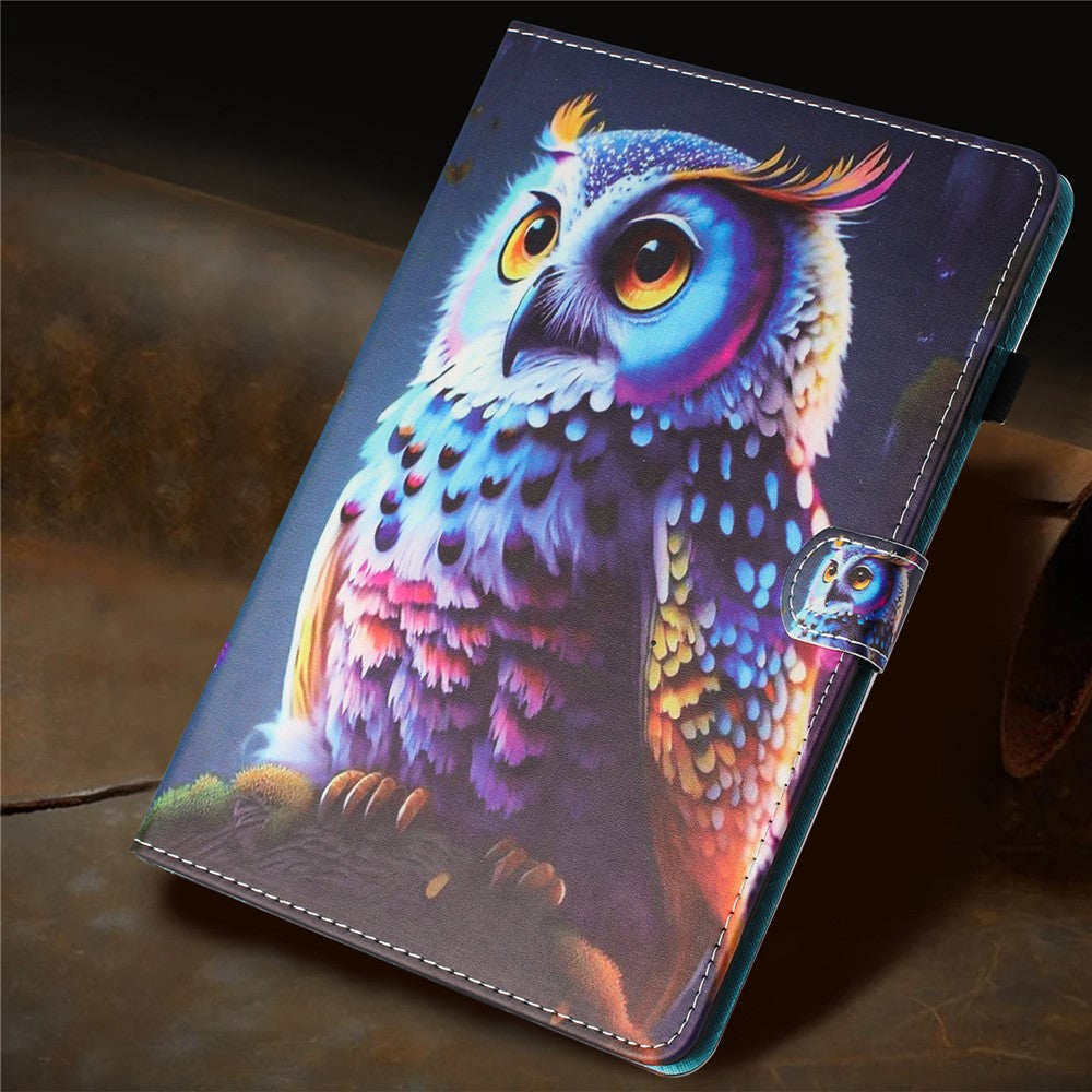 Lenovo Tab M10 Plus-fodral Mönstertryck PU-läder Stötsäkert Surfplatta Stativfodral